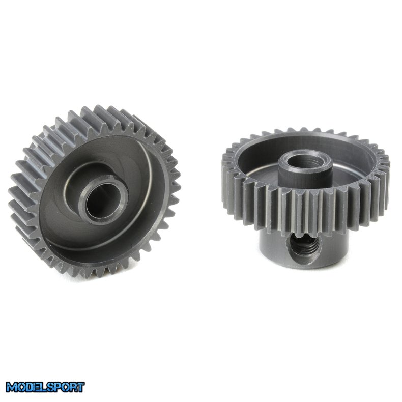 Team Corally - 64 DP Pinion - Short - Hard Anodised AL7075 - 35 Teeth - Shaft Dia. 3.17mm