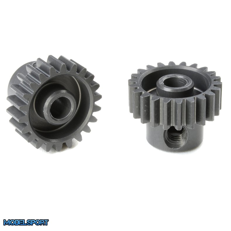 Team Corally - 48 DP Pinion - Short - Hard Anodised AL7075 - 21 Teeth - Shaft Dia. 3.17mm