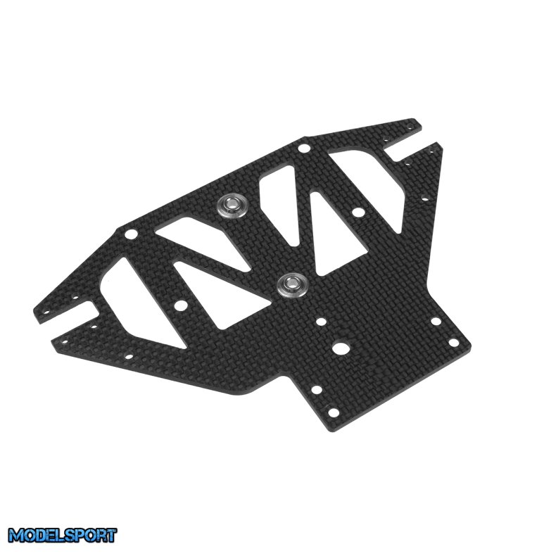 Team Corally - Front Lower Suspension Plate SSX-8R - 3K Carbon - spherical ball (2) included - 1 Pc