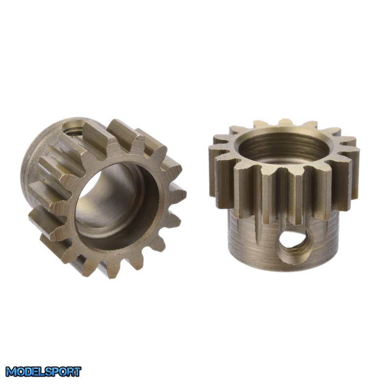 Team Corally - M1.0 Pinion  Short Wide Teeth  Hardened Steel - 15 Teeth - Shaft Dia. 8mm