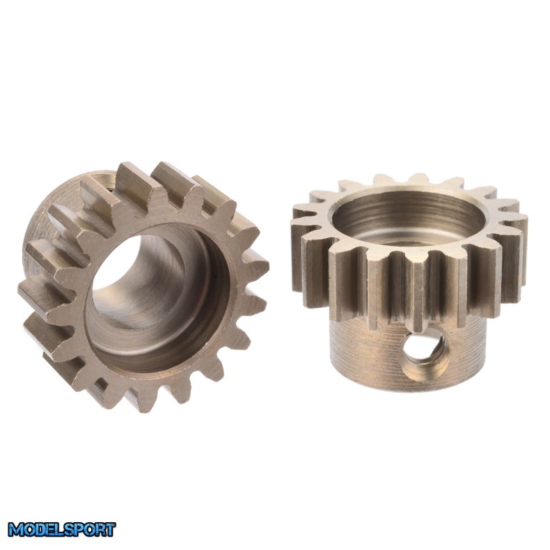 Team Corally - M1.0 Pinion  Short Wide Teeth  Hardened Steel - 17 Teeth - Shaft Dia. 8mm