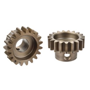 Team Corally - M1.0 Pinion  Short Wide Teeth  Hardened Steel - 19 Teeth - Shaft Dia. 8mm