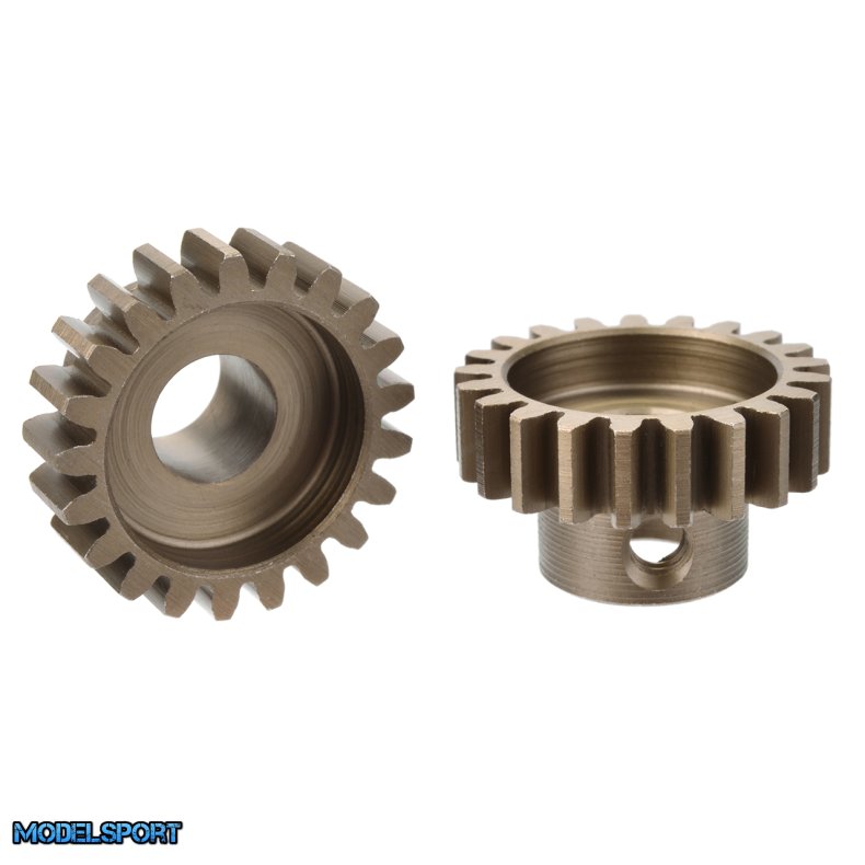 Team Corally - M1.0 Pinion  Short Wide Teeth  Hardened Steel - 21 Teeth - Shaft Dia. 8mm
