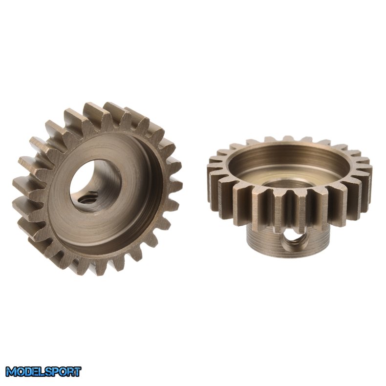 Team Corally - M1.0 Pinion  Short Wide Teeth  Hardened Steel - 23 Teeth - Shaft Dia. 8mm