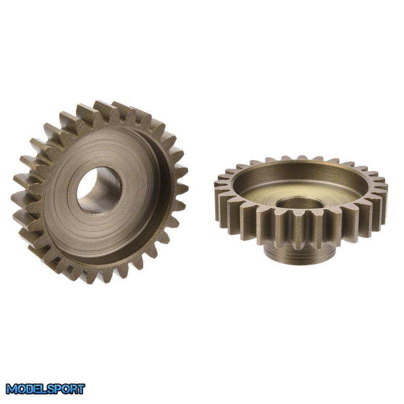 Team Corally - M1.0 Pinion  Short Wide Teeth  Hardened Steel - 28 Teeth - Shaft Dia. 8mm