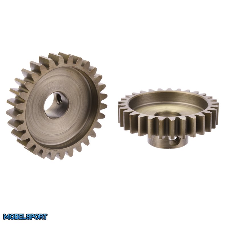 Team Corally - M1.0 Pinion  Short Wide Teeth  Hardened Steel - 29 Teeth - Shaft Dia. 8mm