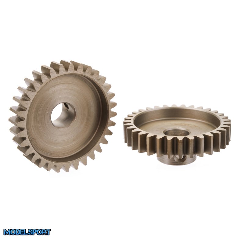 Team Corally - M1.0 Pinion  Short Wide Teeth  Hardened Steel - 32 Teeth - Shaft Dia. 8mm