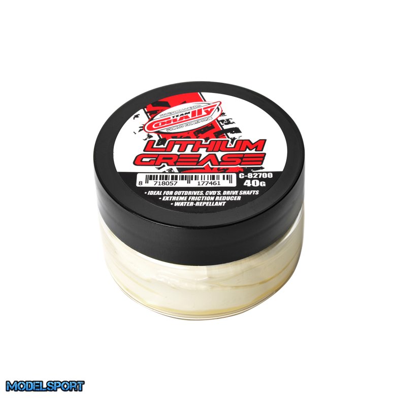 Team Corally - Lithium Grease 40gr - Ideal for metal to metal application - Extreme friction reducer - Water repellant