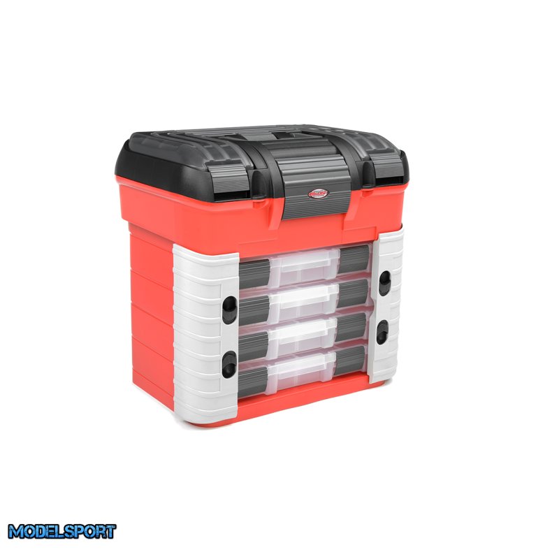 Team Corally - Pit Case - 4 Assortment Box Drawers - Universal Pre-Cut Foam