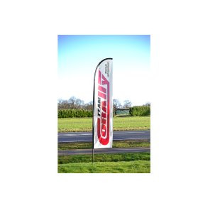 Team Corally - Beachflag - 315x65cm - Ground Plate Incl. - 1 Set
