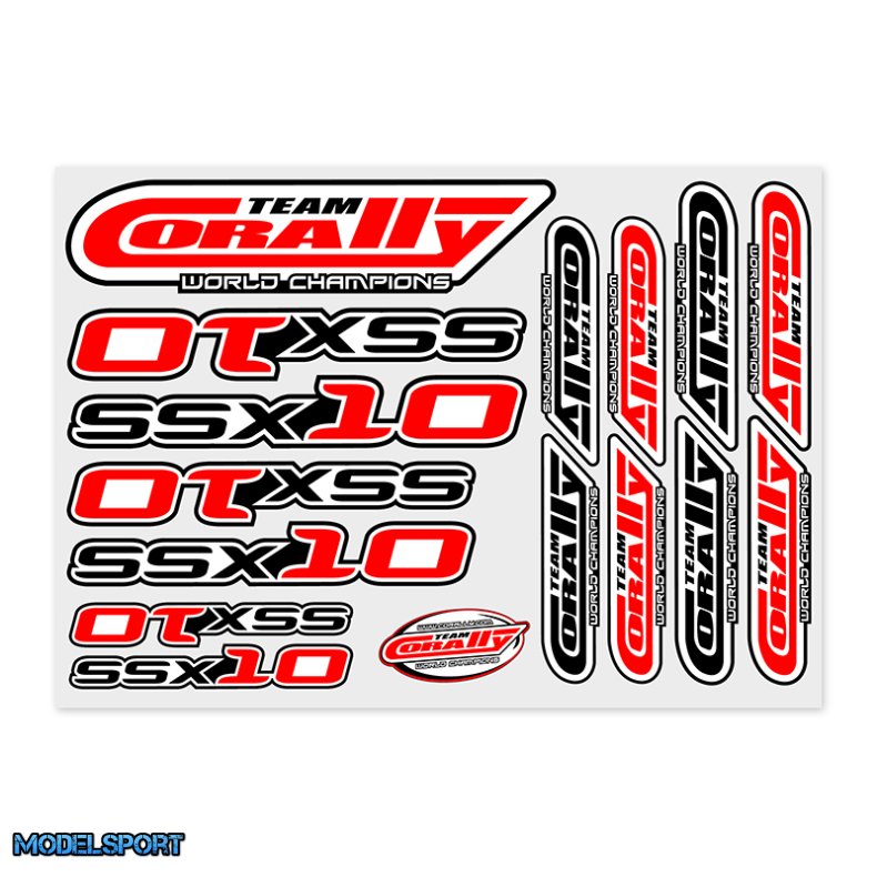 Team Corally - Stickersheet SSX-10 - Precut - 210x148mm - 1 pc