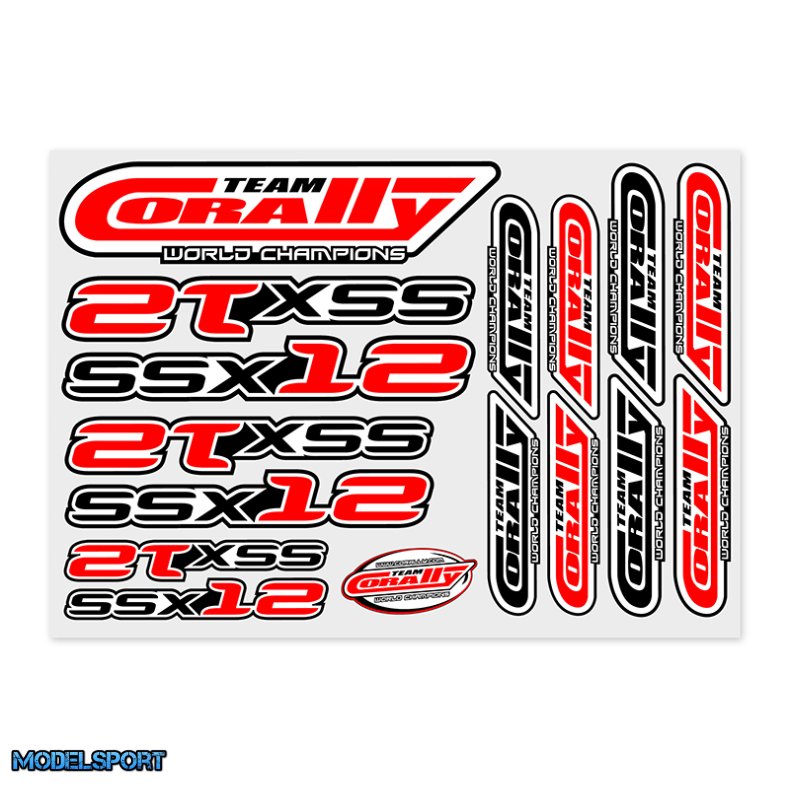Team Corally - Stickersheet SSX-12 - Precut - 210x148mm - 1 pc
