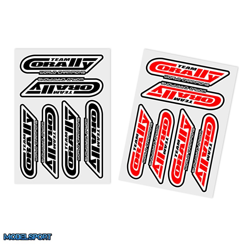 Team Corally - Sponsor Stickersheet CORALLY - Precut - 100x75mm