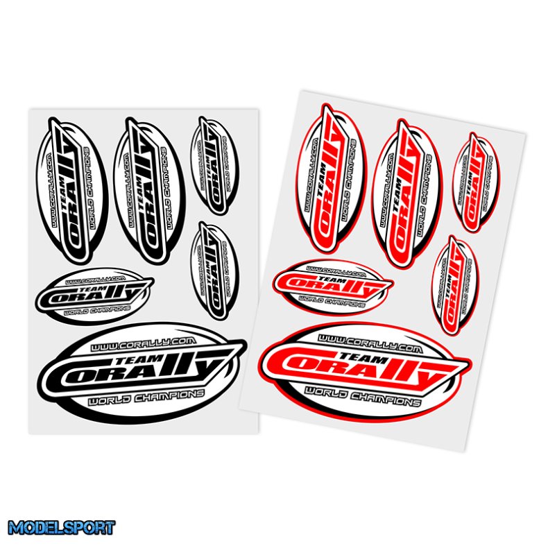 Team Corally - Sponsor Stickersheet CORALLY - Precut - 105x148mm