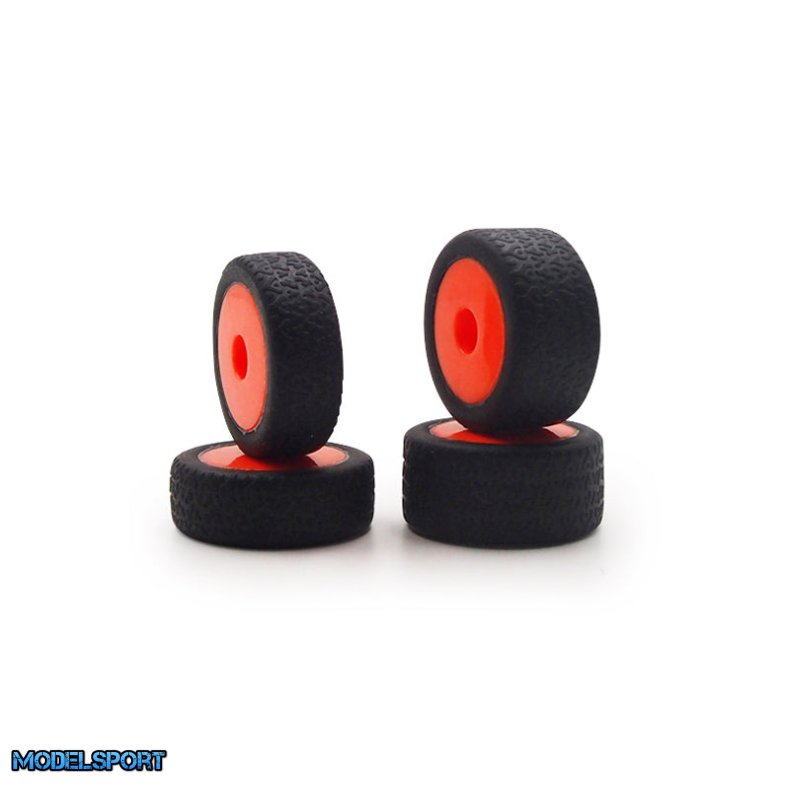 Carisma RC - GT24B ORANGE WHEELS/TIRES MOUNTED