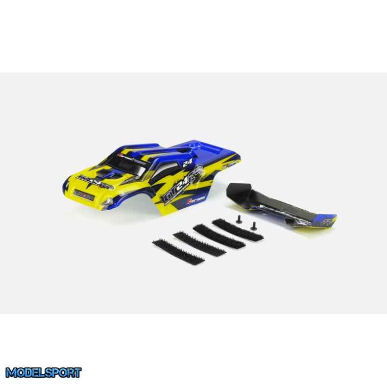 Carisma RC - GT24TR Yellow/Blue Pre-painted Body with Wing