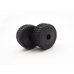 Carisma RC - GT24TR/T Black Wheels & Pre-mounted Tyres 2pcs