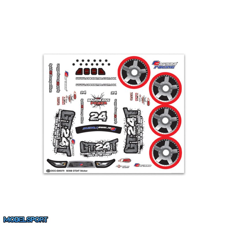 Carisma RC - GT24T DECAL SHEET