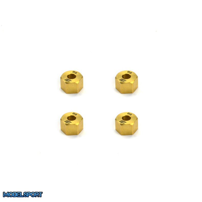 Carisma RC - SCA-1E Brass Weight Wheel Hex Set 4pcs