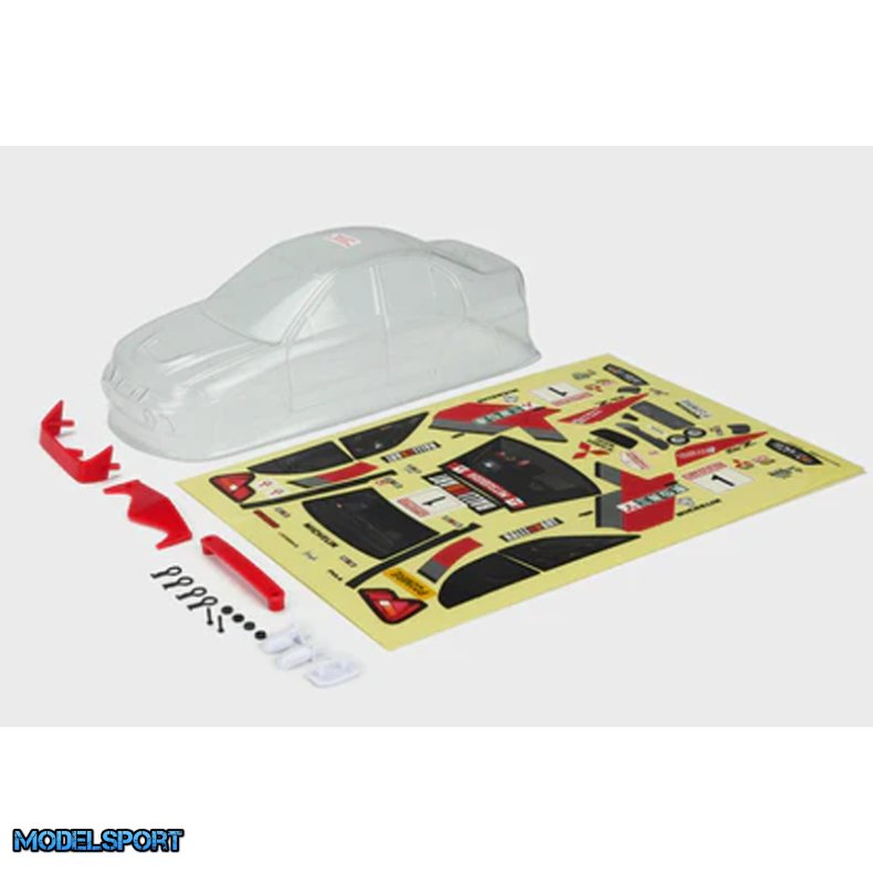 Carisma RC - GT24 - Mitsubishi Lancer Evo IV WRC - Clear Body - Set WB 121Mm