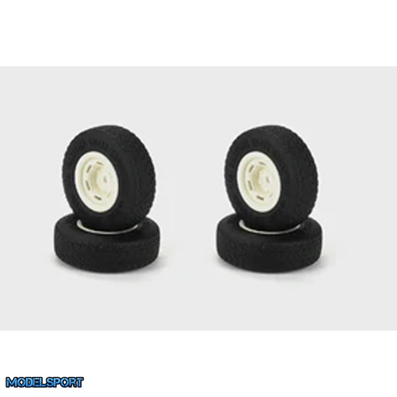 Carisma RC - MSA-1E 2.0 S2A White Wheels Tire Set - Land Rover - 4pcs