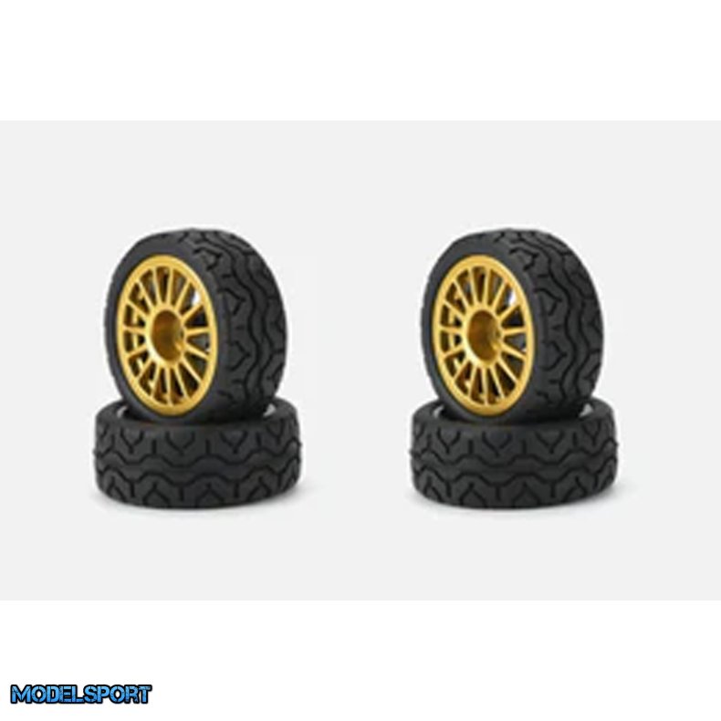 Carisma RC - GT24 - Subaru Sti-9 Wheel - Tire - Set 4Pcs