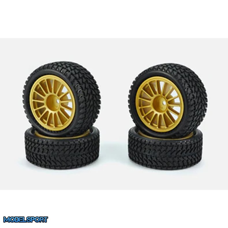 Carisma RC - M48S - Gravel Spec Tires - Mounted - Set 4 Pcs