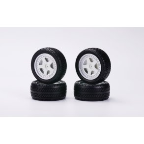 Carisma RC - M48S - R32 Wheels & Tires - Mounted - Set 4 Pcs
