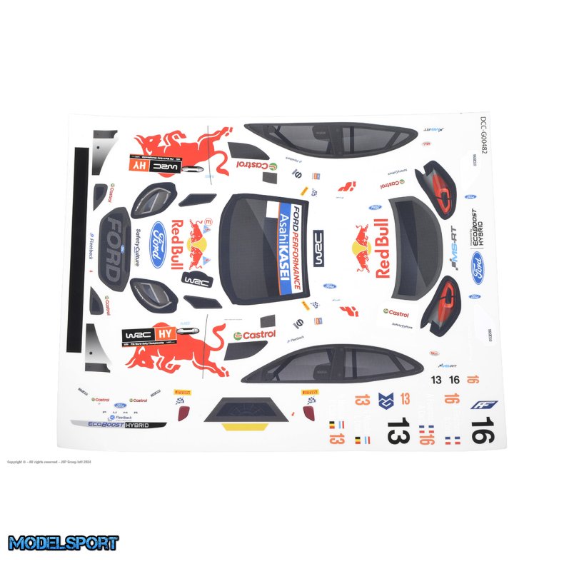 Carisma RC - GT24 M-SPORT 2024 PUMA HYBRID RALLY1 DECAL SHEET SET