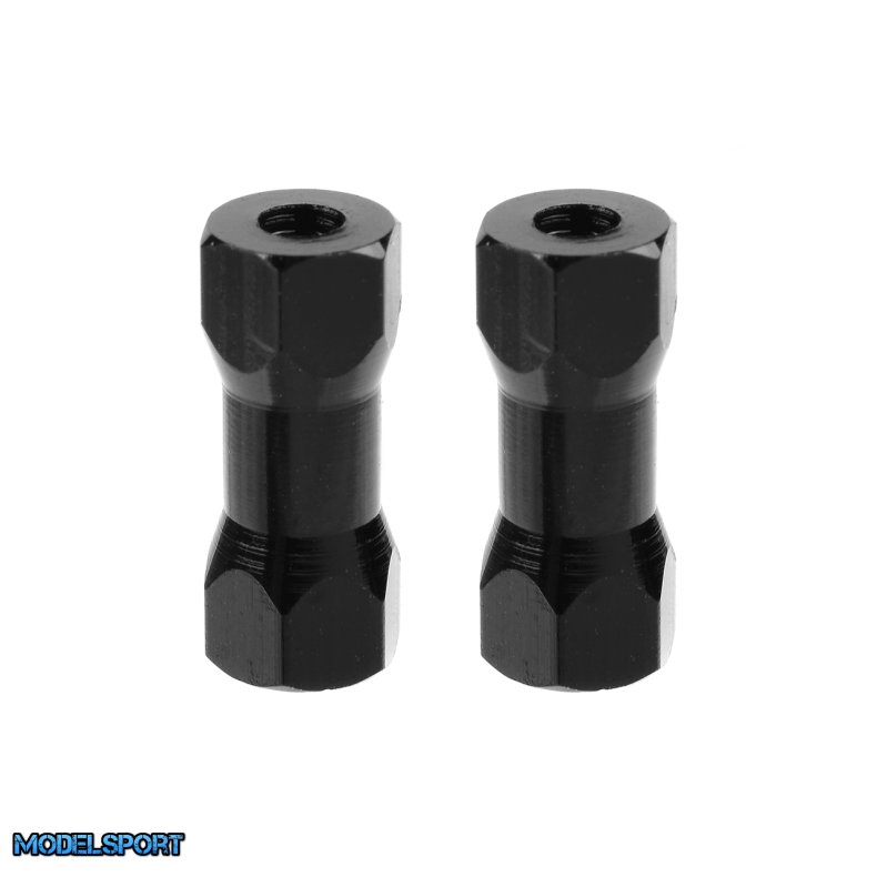 Team Corally - Chassis Post - 15mm - M3 - Black - 2 Pcs