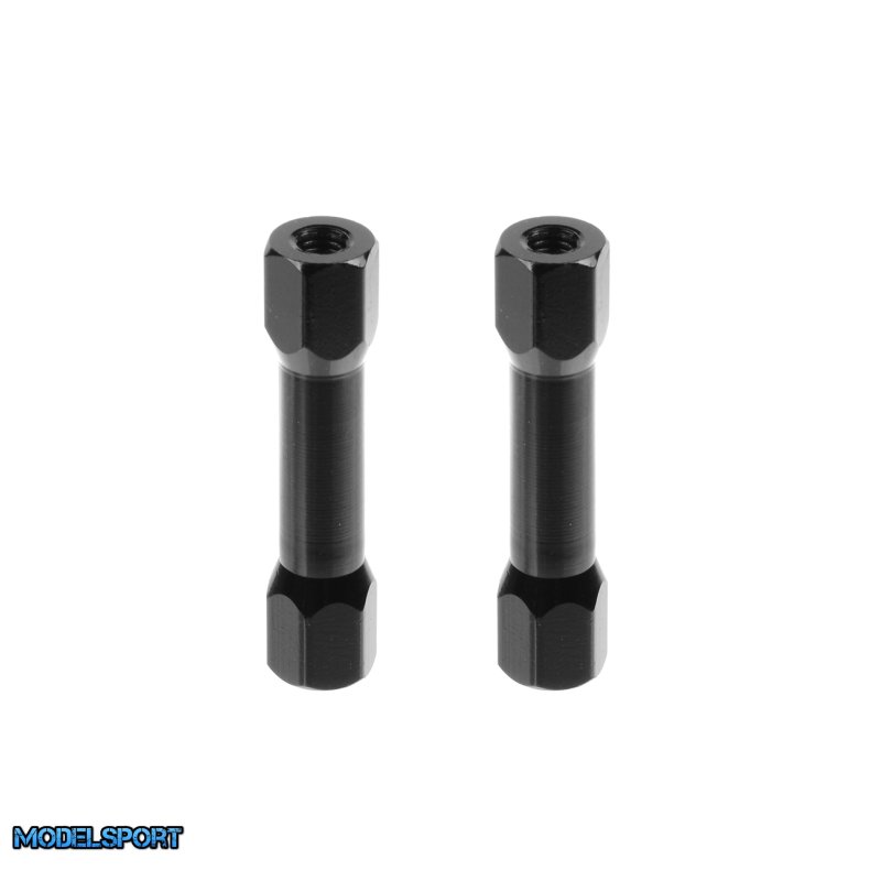 Team Corally - ESC Plate Post - 27mm - M3 - Black - 2 Pcs