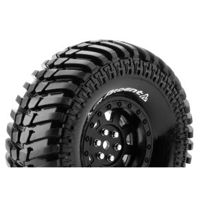 Louise RC - CR-ARDENT - 1-10 Crawler Tire Set - Mounted - Super Soft - Black 1.9 Wheels - Hex 12mm - L-T3232VB