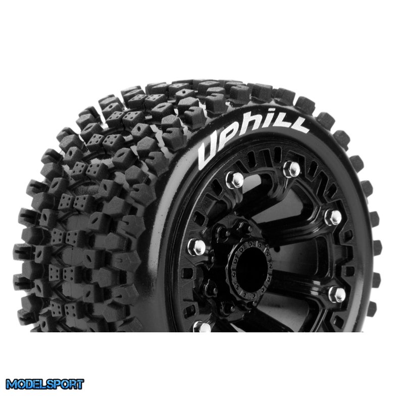 Louise RC - ST-UPHILL - 1-16 Truck Tire Set - Mounted - Sport - Black 2.2 Wheels - L-T3279SB
