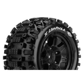 Louise RC - MFT - X-UPHILL - KRATON 8S Serie Tire Set - Mounted - Sport - Black Wheels - Hex 24mm - L-T3297BM