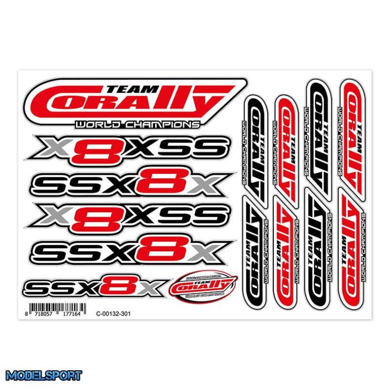 Team Corally - Decal sheet SSX-8X