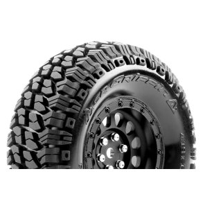 Louise RC - CR-GRIFFIN - Class 1 - 1-10 Crawler Tire Set - Mounted - Super Soft - Black 1.9 Wheels - Hex 12mm - L-T3344VB