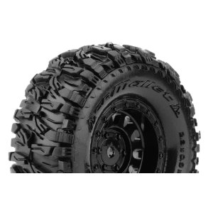 Louise RC - CR-MALLET - 1-18/1-24 Crawler Tire Set - Mounted - Super Soft - Black 1.0 Wheels - Hex 7mm - L-T3367VB