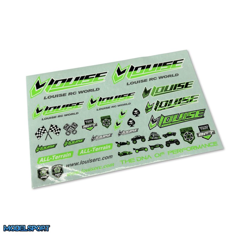 Louise RC - Sticker Sheet Neon Green