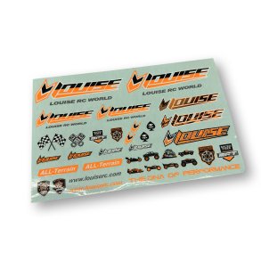 Louise RC - Sticker Sheet Neon Orange