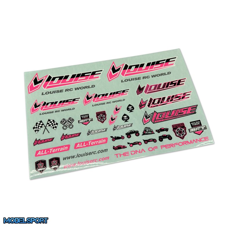 Louise RC - Sticker Sheet Neon Pink