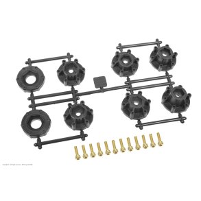 1/10 SC REMOVABLE HEX 12,14,17mm & 12pcs M3x12 - Set for 2 wheels