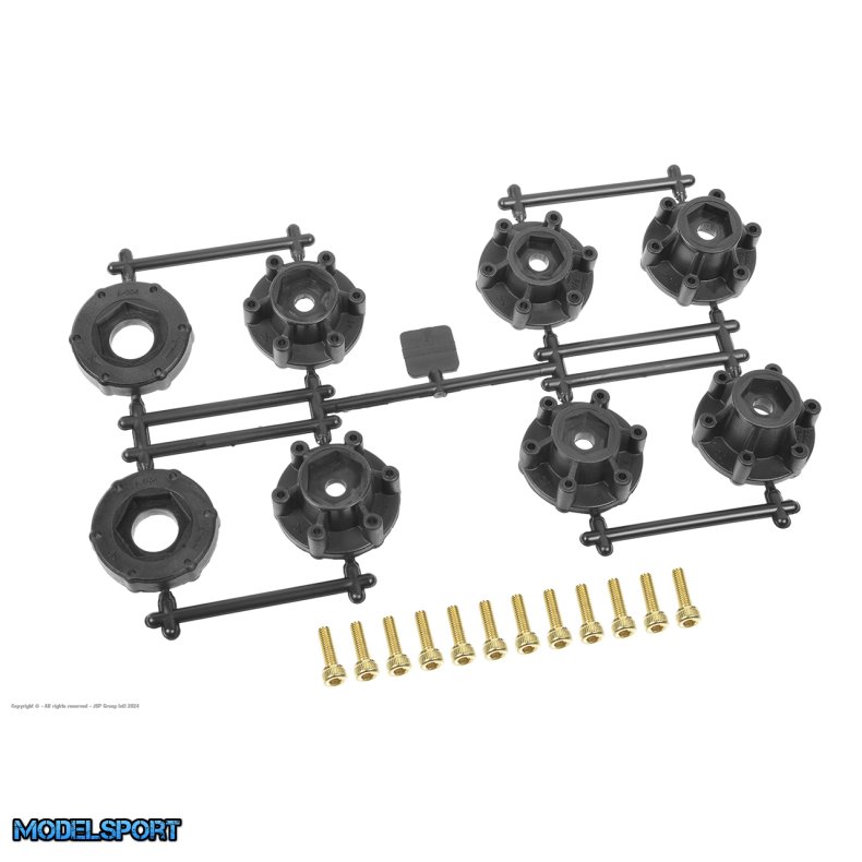 1/10 SC REMOVABLE HEX 12,14,17mm &amp; 12pcs M3x12 - Set for 2 wheels