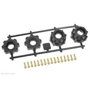 1/8 MT SPEED REMOVABLE HEX 17mm  & 16pcs M3x12 - Set for 2 wheels