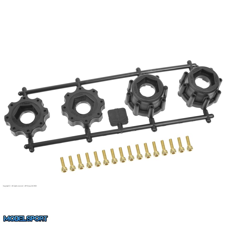 1/8 MT SPEED REMOVABLE HEX 17mm  &amp; 16pcs M3x12 - Set for 2 wheels