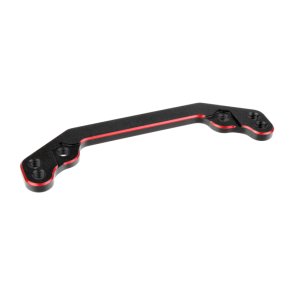 Team Corally - Ackerman Plate - Alu 7075 - Hard Anodized Black/Red - 1 Pc