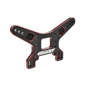 Team Corally - Shock Tower - Rear - 4mm - Alu 7075 - Hard Anodized Black/Red - 1 Pc