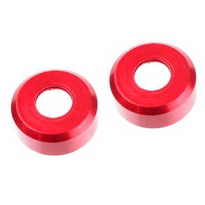 Team Corally - HDA Suspension Arm Insert - Outer - Spacer 2.5mm - Aluminum - Red - 2 Pcs