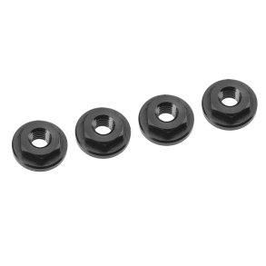 Team Corally - Side Guard Nuts - Aluminum - Black - 4 Pcs
