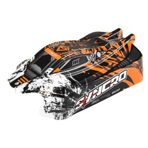 Team Corally - Polycarbonate Body - Syncro - Painted - Cut - Decals - Orange Color - 1 Pc