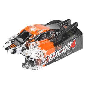 Team Corally - Polycarbonate Body - Syncro 4 - Painted - Cut - Decals - Orange Color - 1 Pc